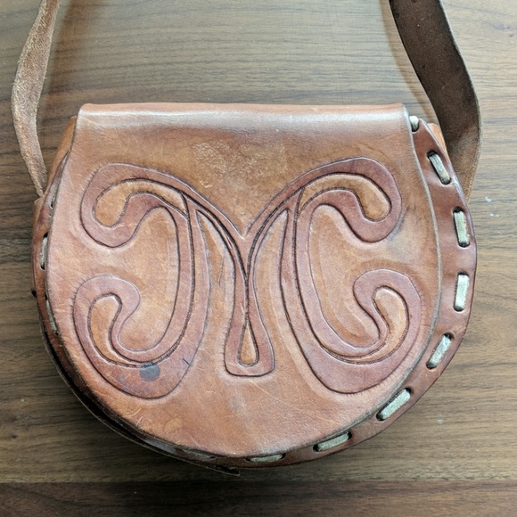 70sVINTAGE Handmade leather M purse - Picture 2 of 6